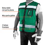Chaleco Brigadista con Cintas Reflejantes Verde