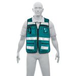 Chaleco Brigadista con Cintas Reflejantes Verde