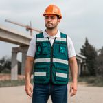 Chaleco Brigadista con Cintas Reflejantes Verde