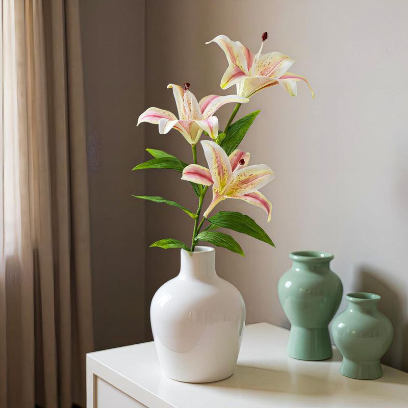 Rama de Lirio Artificial Rosa