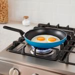 Set de 2 Sartenes de 20 y 24 cm de Aluminio con Antiadherente para Cocina Color Azul