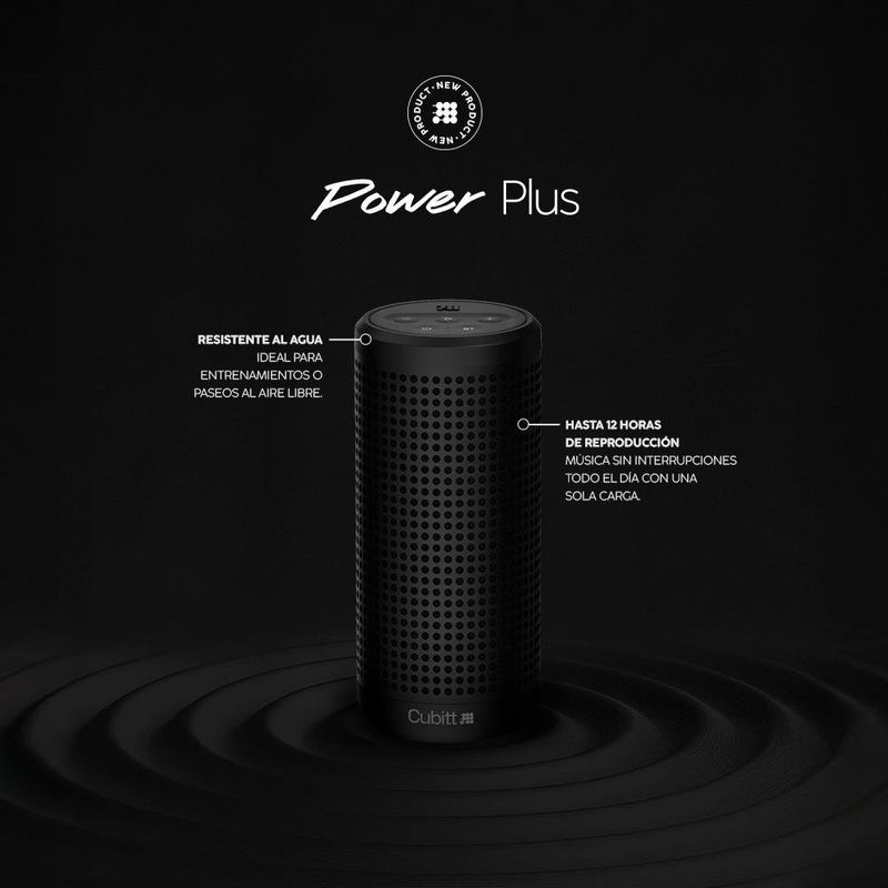 Bocina Portátil Power Plus Gen2 Negro