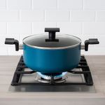 Set de 2 Ollas de Aluminio con Tapa para Cocina Color Azul