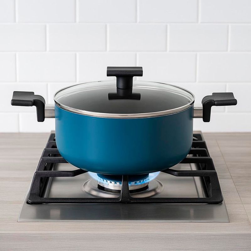 Set de 2 Ollas de Aluminio con Tapa para Cocina Color Azul