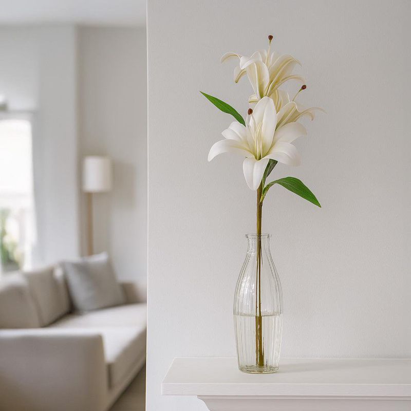 Rama de Lirio Artificial Blanco
