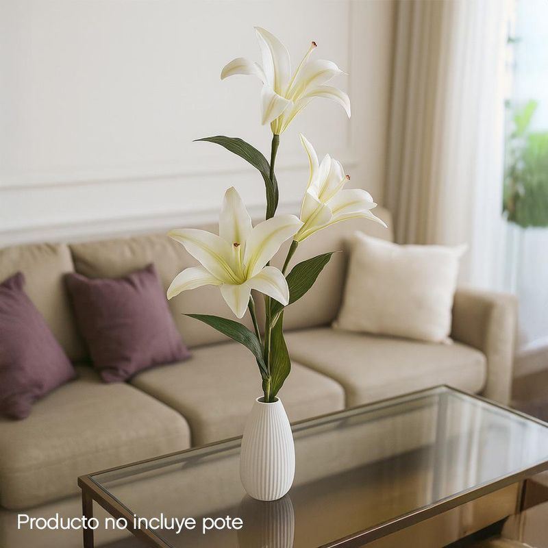 Rama de Lirio Artificial Blanco