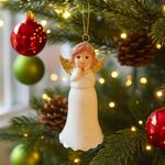 Adorno Navideño de Ángel con Alas Doradas