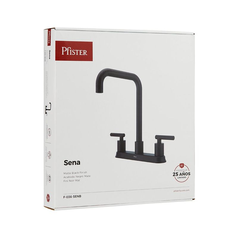 Mezcladora para Cocina Sena Color Negro Mate 8 Plg