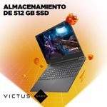 Laptop Gaming Victus 15-fb0125la con Ryzen 7 RTX 3050 16 Gb RAM y 512 Gb SSD