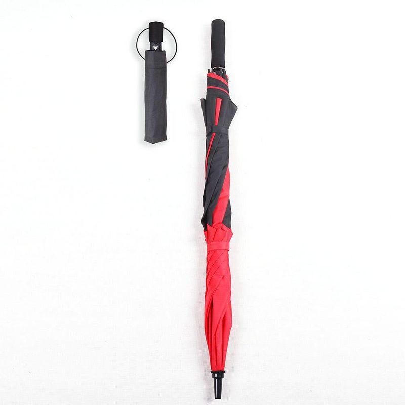 Set De 2 Paraguas Rojo Y Negro - Zmobili