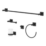 Kit de Accesorios para Baño Sena Negro 5 Pzas