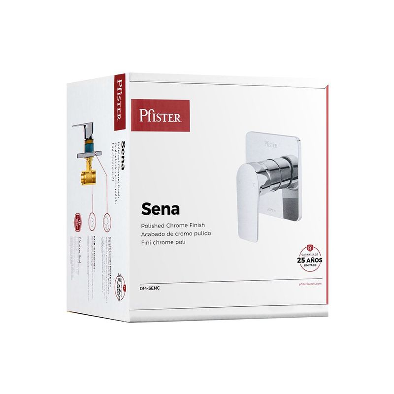 Mezcladora para Ducha 1 Manija Sena Cromo