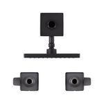 Regadera con Mezclador 2 Llaves 8 Plg Sena Color Negro