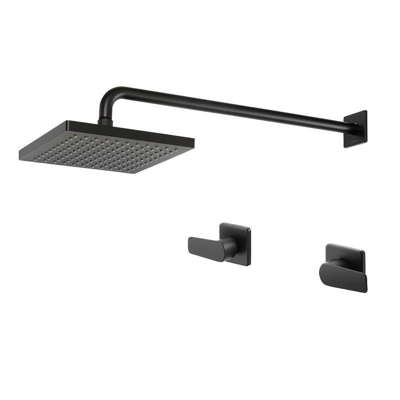 Regadera con Mezclador 2 Llaves 8 Plg Sena Color Negro