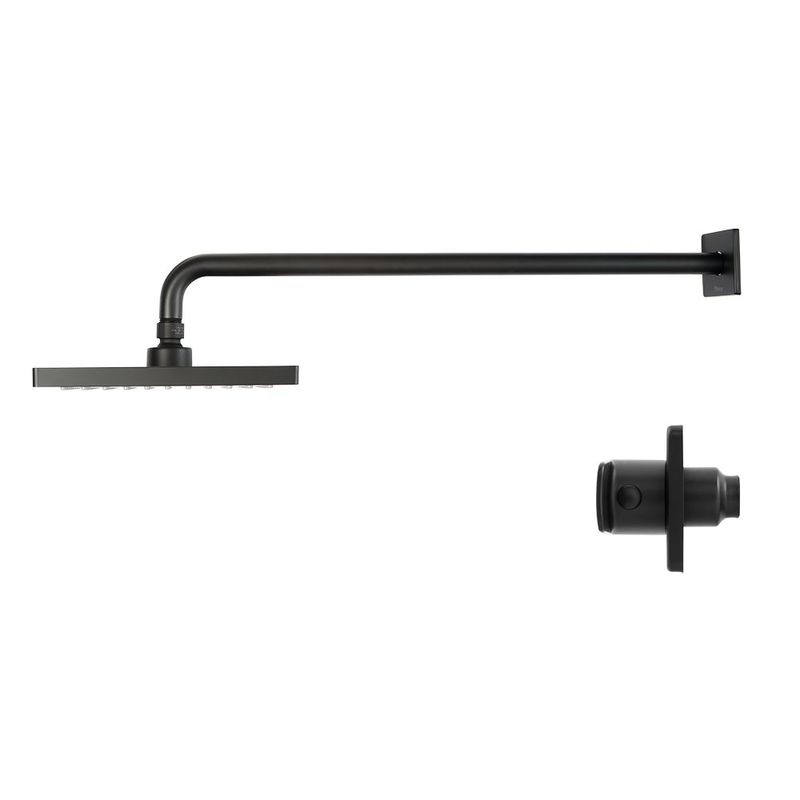 Regadera con Mezclador 2 Llaves 8 Plg Sena Color Negro