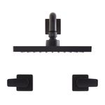 Regadera con Mezclador 2 Llaves 8 Plg Sena Color Negro