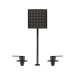 Regadera con Mezclador 2 Llaves 8 Plg Sena Color Negro