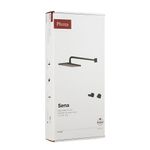 Regadera con Mezclador 2 Llaves 8 Plg Sena Color Negro