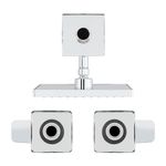 Regadera con Mezclador 2 Llaves 8 Plg Sena Cromo