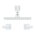 Regadera con Mezclador 2 Llaves 8 Plg Sena Cromo