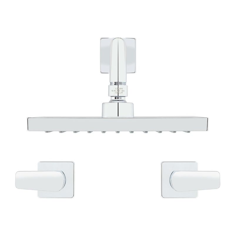 Regadera con Mezclador 2 Llaves 8 Plg Sena Cromo