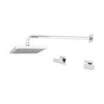 Regadera con Mezclador 2 Llaves 8 Plg Sena Cromo