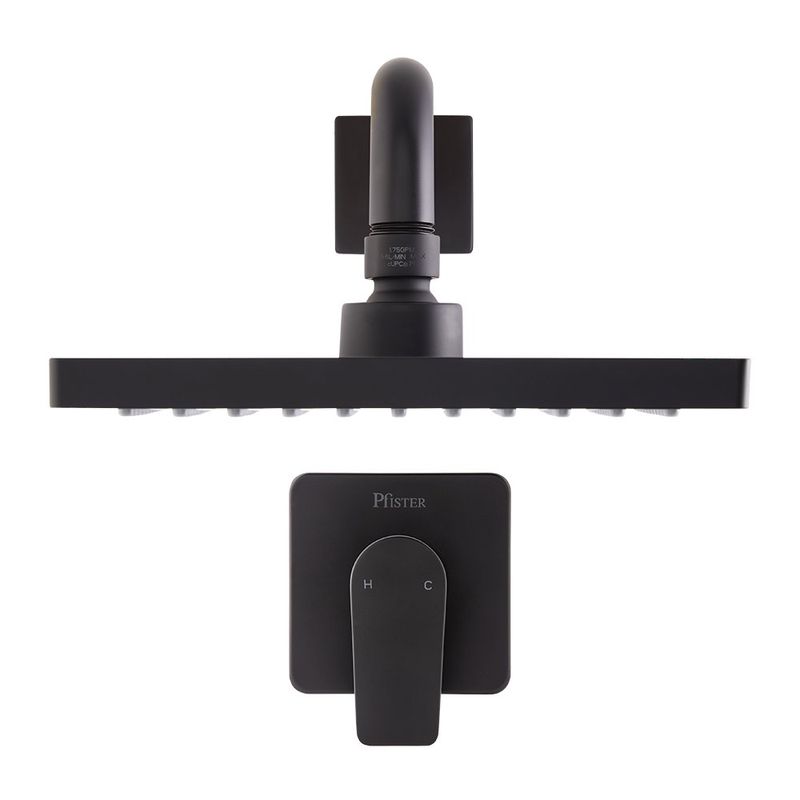 Regadera con Mezclador Monomando Sena Color NEgro