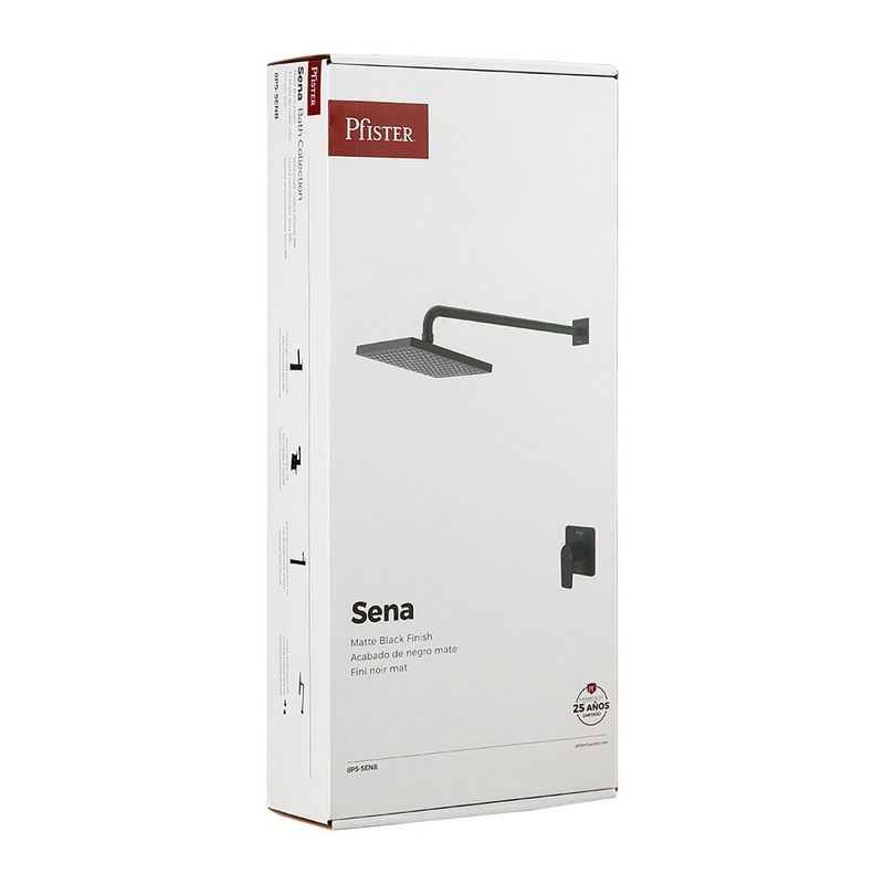 Regadera con Mezclador Monomando Sena Color NEgro