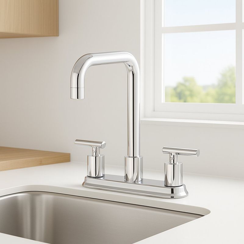 Mezcladora para Cocina Sena Acabado Cromo Brillante de 8 Plg