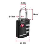 Candado Maletero de Combinación 27 mm