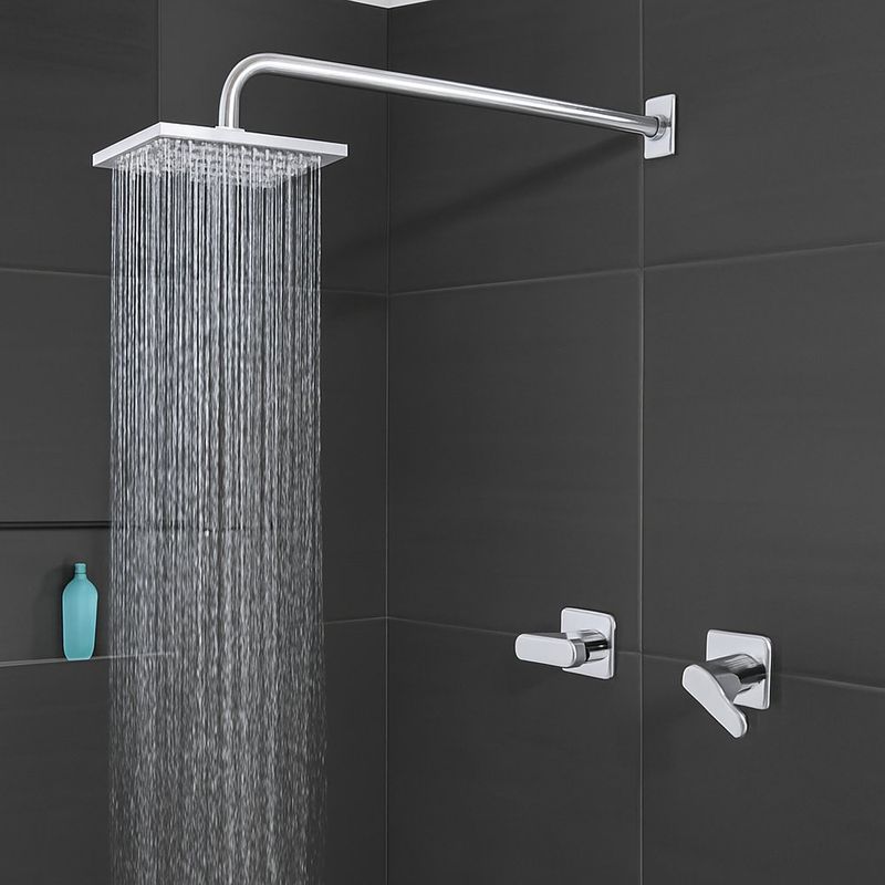 Regadera con Mezclador 2 Llaves 8 Plg Sena Cromo