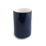 Contenedor Alto Azul Mate de Cerámica Minimalista