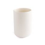 Contenedor Alto Blanco Mate de Cerámica Minimalista