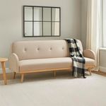 Sofá Cama Elyo Tapizado Beige tipo Minimalista