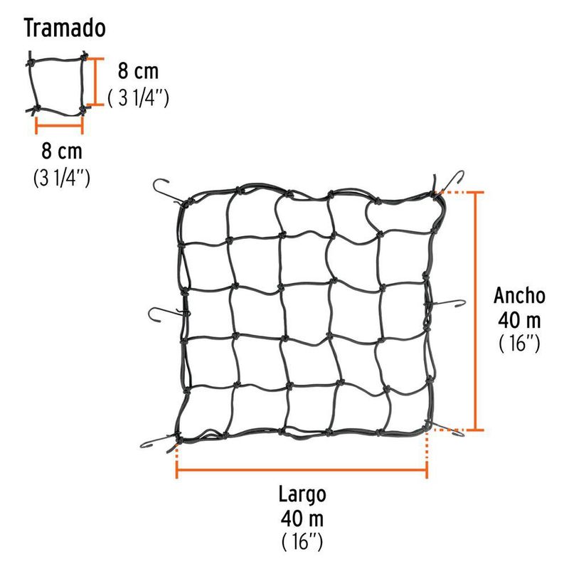 Red de Carga para Motocicleta 40 X 40 Cm
