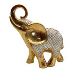Figura Decorativa de Elefante Dorado