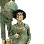 Reloj Clásico con Figuras de Don Quijote y Sancho Panza