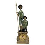 Reloj Clásico con Figuras de Don Quijote y Sancho Panza