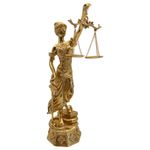 Figura Decorativa Dama de la Justicia en Dorado