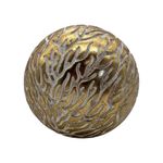 Esfera Decorativa Dorada con Relieve Estilo Coral