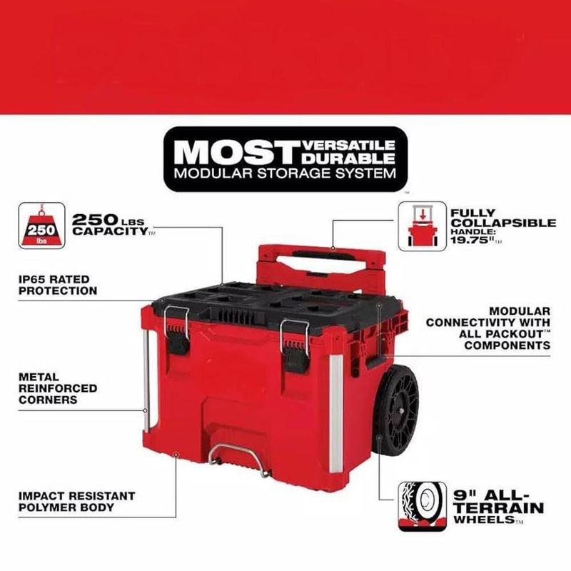 Caja de Herramientas con Rodos Packout 22 Plg