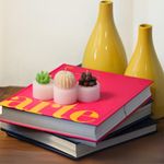 Juego de 3 Velas Cilíndricas Diseño Plantitas