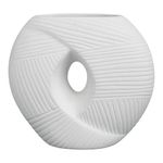 Florero Decorativo Blanco con Textura