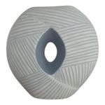 Florero Decorativo Gris Claro con Textura