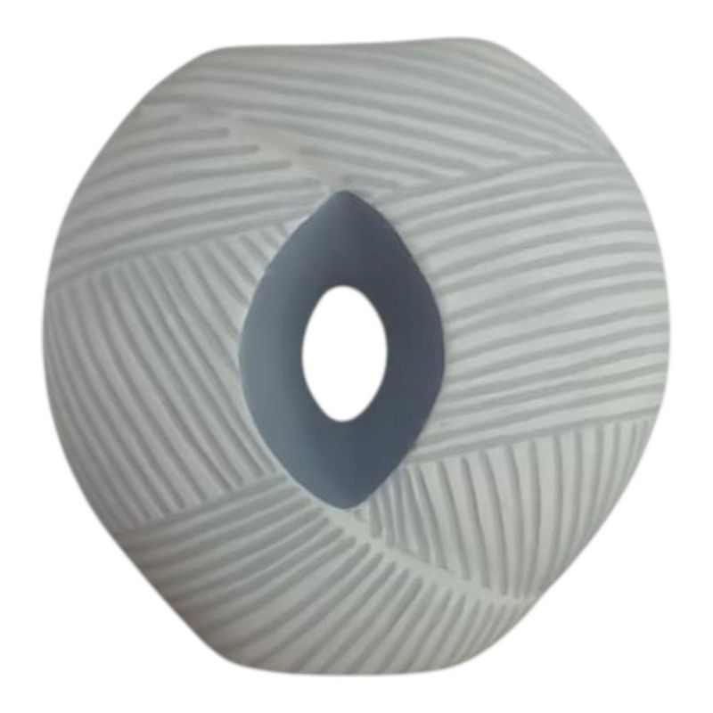 Florero Decorativo Gris Claro con Textura