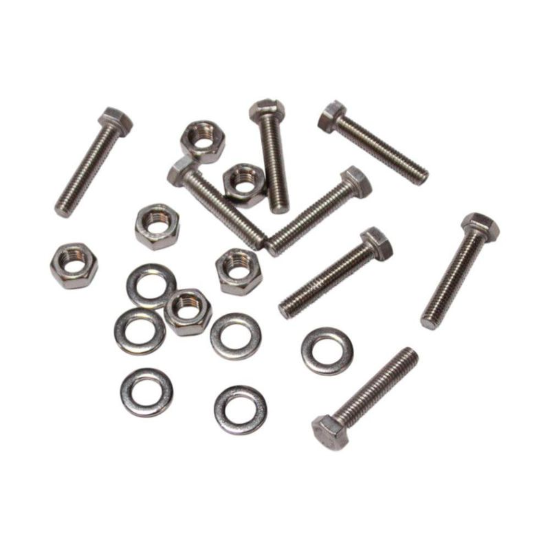 Set de 6 Tornillos Hexagonales Inoxidables 4x16 Mm