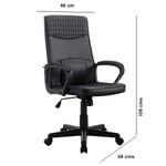 Silla Ejecutiva Ergonómica con Reposabrazos y Ajuste de Altura Dania Negra