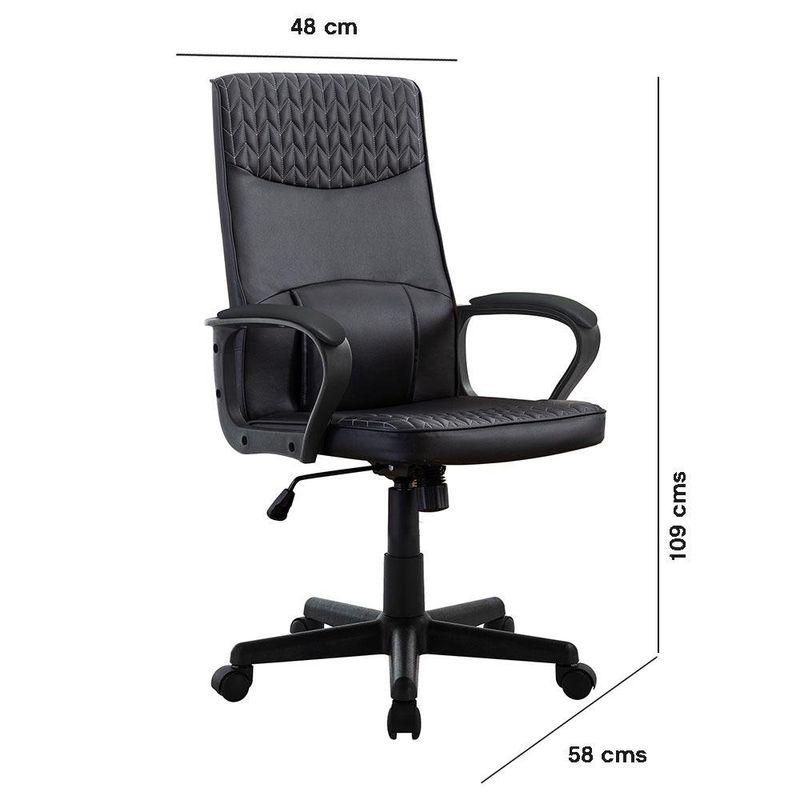 Silla Ejecutiva Ergonómica con Reposabrazos y Ajuste de Altura Dania Negra