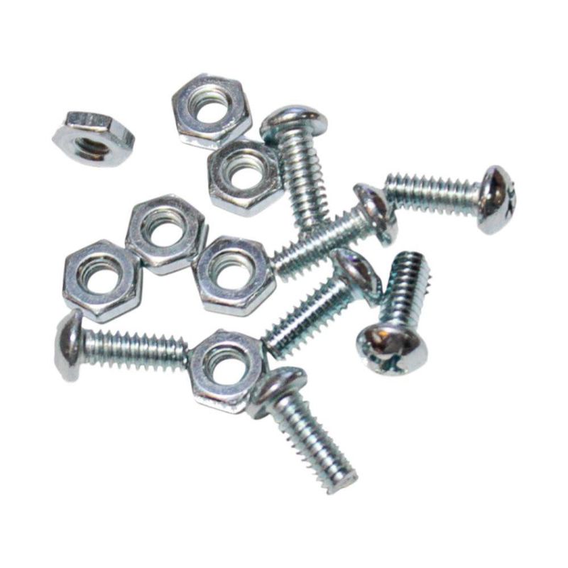 Tornillo de Estufa Cabeza Redonda con Tuerca Set 6 Pzas 3/16 x 3/4 Plg