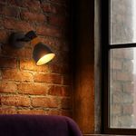 Lámpara de Pared E2 Negro y Madera 1 Luz